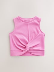 Pink Wrap Front Rib Vest (3-16yrs) - Image 5 of 8