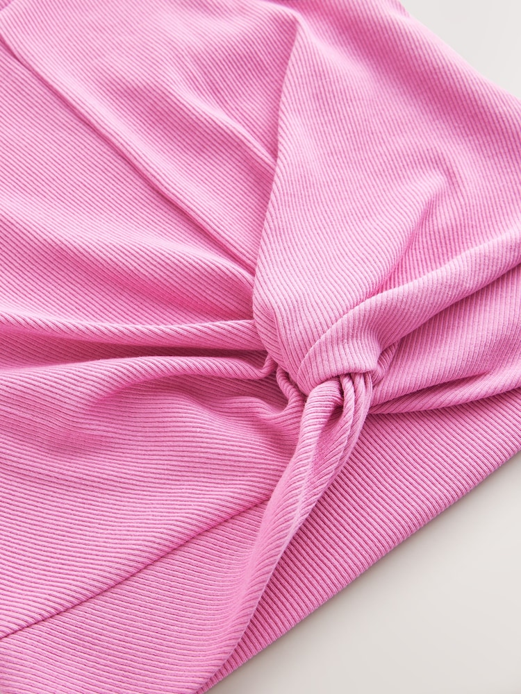 Pink Wrap Front Rib Vest (3-16yrs) - Image 8 of 8
