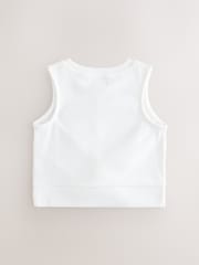 White Wrap Front Rib Vest (3-16yrs) - Image 5 of 7