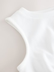 White Wrap Front Rib Vest (3-16yrs) - Image 7 of 7
