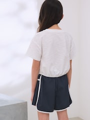 White Ruched Hem Textured T-Shirt (3-16yrs) - Image 3 of 3