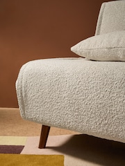 MADE.COM Off White Natural Pax Boucle Haru Single 1 Seater Sofa Bed - Image 4 of 7
