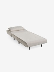 MADE.COM Off White Natural Pax Boucle Haru Single 1 Seater Sofa Bed - Image 5 of 7