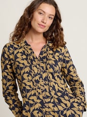 Brakeburn Gold Charlotte Midi Shirt 100% Cotton Dress - Image 4 of 4