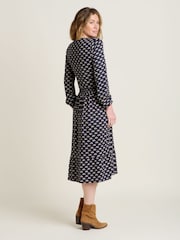 Brakeburn Blue Annie Wrap 100% Cotton Dress - Image 3 of 4