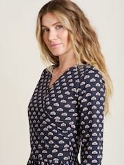 Brakeburn Blue Annie Wrap 100% Cotton Dress - Image 4 of 4