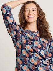 Brakeburn Blue Freya Long Sleeve 100% Cotton T-Shirt - Image 3 of 4
