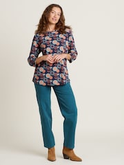 Brakeburn Blue Freya Long Sleeve 100% Cotton T-Shirt - Image 4 of 4