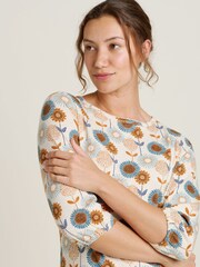 Brakeburn Cream Freya Long Sleeve 100% Cotton T-Shirt - Image 3 of 4