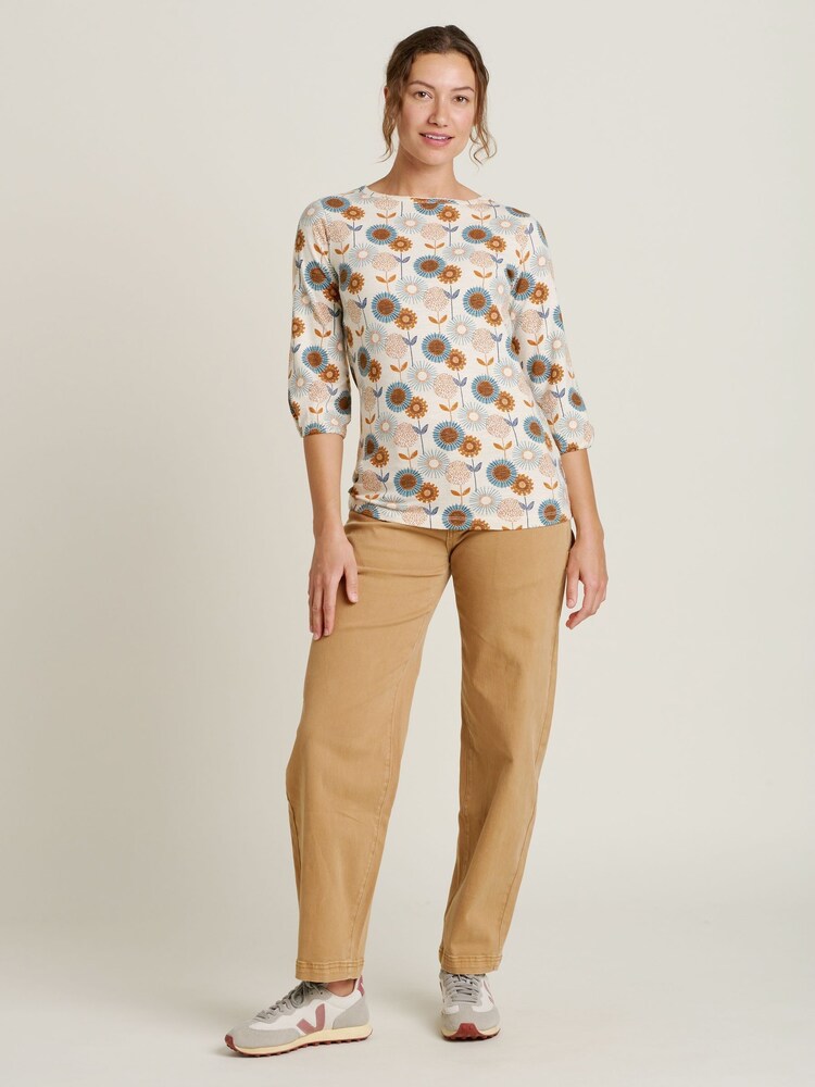 Brakeburn Cream Freya Long Sleeve 100% Cotton T-Shirt - Image 4 of 4