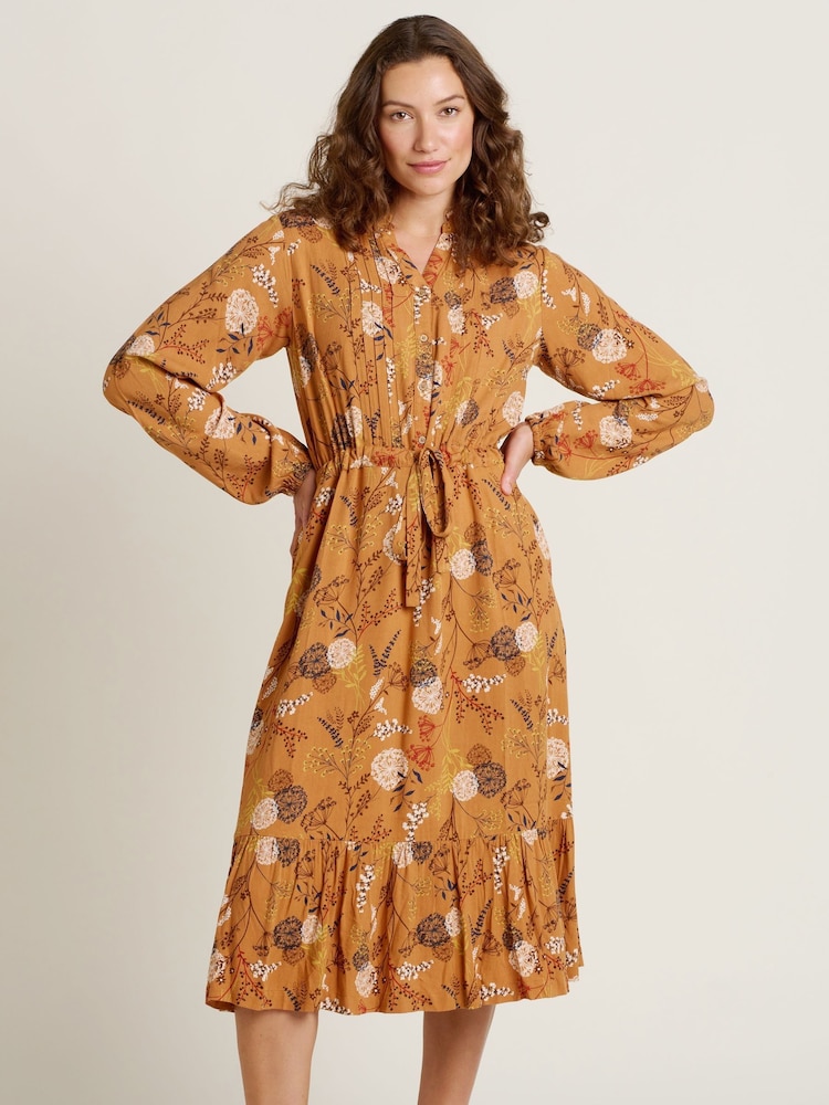 Brakeburn Gold Meadow Midi Dress - Image 2 of 6