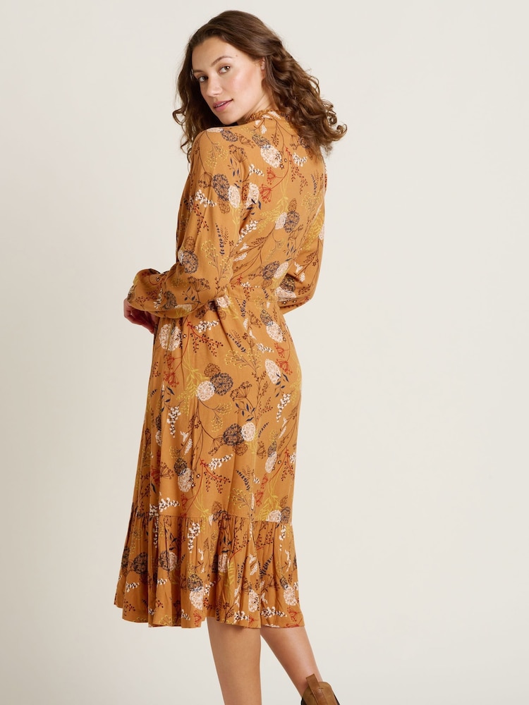 Brakeburn Gold Meadow Midi Dress - Image 6 of 6