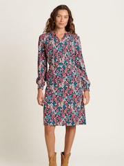 Brakeburn Red Winter Ditsy 100% Cotton Dress - Image 1 of 4