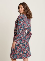Brakeburn Red Winter Ditsy 100% Cotton Dress - Image 2 of 4