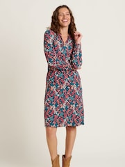 Brakeburn Red Winter Ditsy 100% Cotton Dress - Image 3 of 4