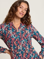 Brakeburn Red Winter Ditsy 100% Cotton Dress - Image 4 of 4
