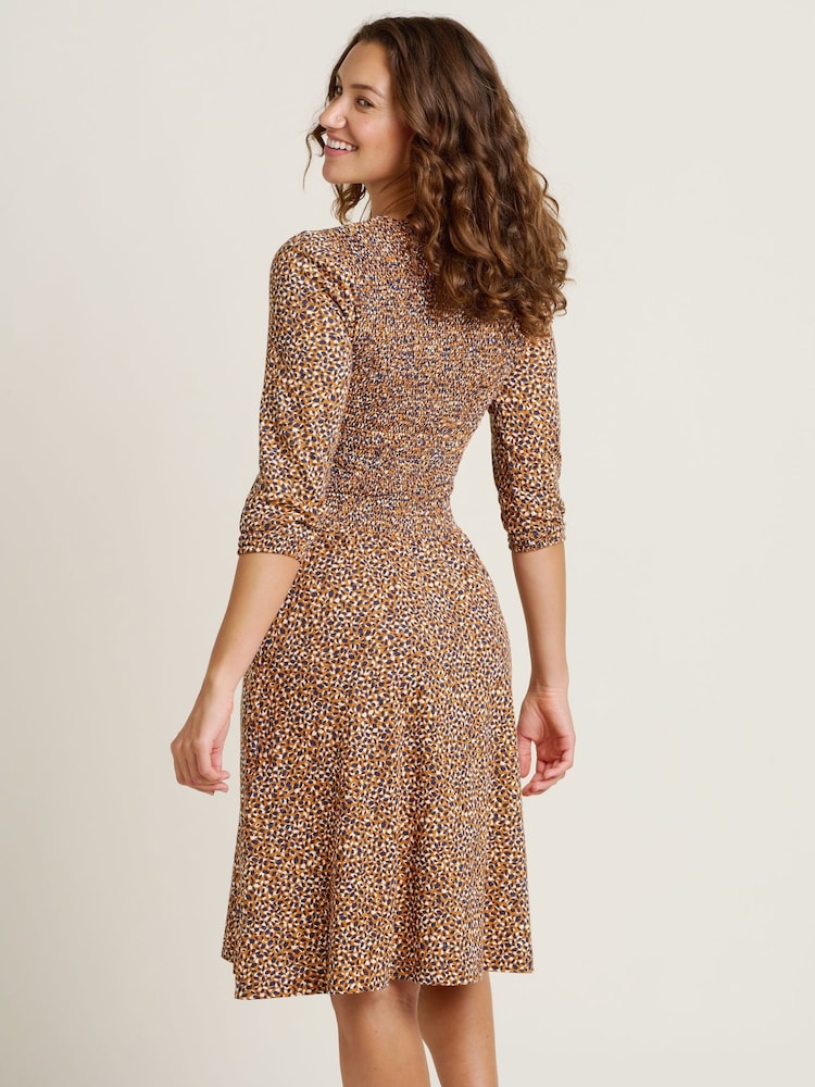 Brakeburn Orange Painted Spot 100% Cotton Dress - Image 2 of 4
