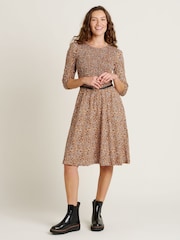 Brakeburn Orange Painted Spot 100% Cotton Dress - Image 4 of 4