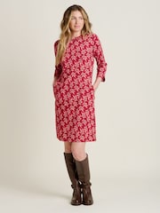 Brakeburn Red Autumn Breeze 100% Cotton Dress - Image 3 of 4