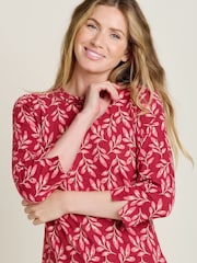 Brakeburn Red Autumn Breeze 100% Cotton Dress - Image 4 of 4