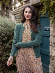 Brakeburn Orange Painted Spot 100% Cotton Maxi Dress - Image 6 of 6