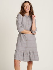 Brakeburn Grey Westbourne Shirt 100% Cotton Dress - Image 2 of 4