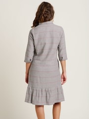 Brakeburn Grey Westbourne Shirt 100% Cotton Dress - Image 3 of 4