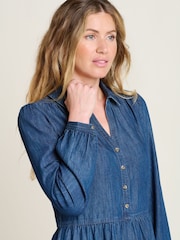 Brakeburn Blue Ashmore 100% Cotton Denim Dress - Image 5 of 5