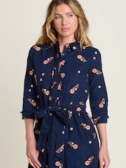 Brakeburn Blue Maeve Maxi Shirt 100% Cotton Dress - Image 4 of 4