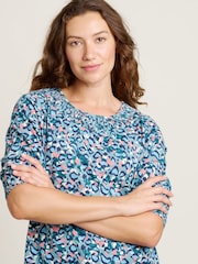 Brakeburn langärmliges T-Shirt mit gebürstetem Leopardenmuster aus 100 % Baumwolle - Bild 3 von 4