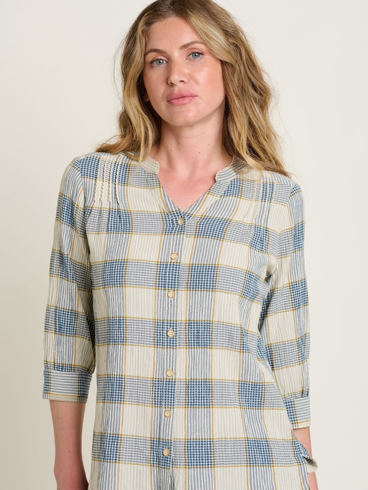 Brakeburn Blue 100% Cotton Highcliffe Blouse - Image 4 of 4 Brakeburn Blue 100% Cotton Highcliffe Blouse - Image 4 of 4