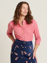 Brakeburn Pink 100% Cotton Shore Cord Blouse - Image 2 of 4