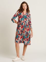 Brakeburn Orange Evergreen Leaves Dress - Image 4 of 4