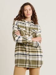Brakeburn Green 100% Cotton Studland Shacket - Image 1 of 4