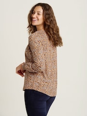 Brakeburn Orange Painted Spot Long Sleeve 100% Cotton T-Shirt - Image 2 of 4