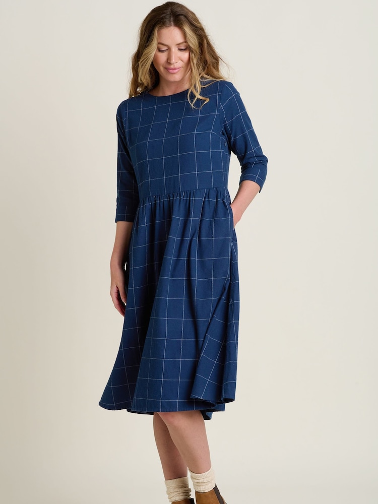 Brakeburn Blue 100% Cotton Upton Dress - Image 1 of 5