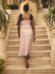 Cath Kidston Pink Cherry Bunches Ruffles Maxi Dress - Image 2 of 5