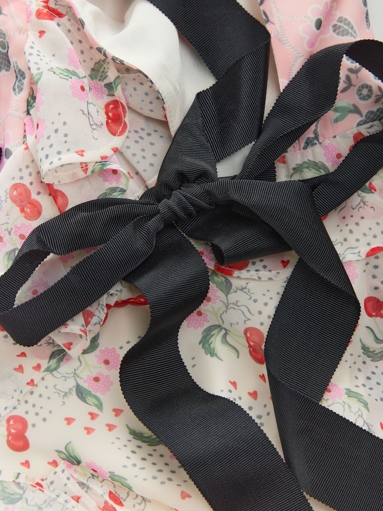 Cath Kidston Pink Cherry Bunches Ruffles Maxi Dress - Image 5 of 5
