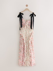 Cath Kidston Pink Cherry Bunches Ruffles Maxi Dress - Image 6 of 8