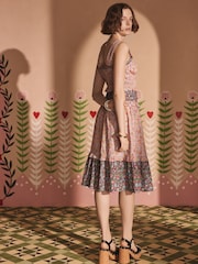 Cath Kidston Waters Ditsy Ruched Midi 100% Cotton Dress - Image 1 of 8