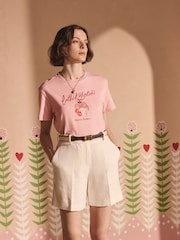 Pink Cherry Bunches - Cath Kidston 100% Cotton T-Shirt - Imagen 1 de 8