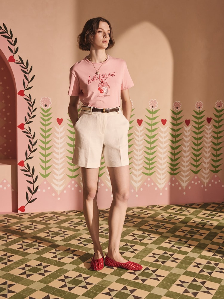 Pink Cherry Bunches - Cath Kidston 100% Cotton T-Shirt - Imagen 2 de 8