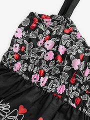 Cath Kidston Black Cherry Shirred Cami 100% Cotton Top - Image 6 of 7