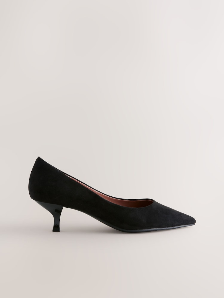Black Forever Comfort® Point Toe Kitten Heels - Image 2 of 10