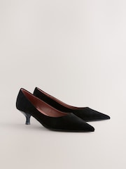 Black Forever Comfort® Point Toe Kitten Heels - Image 6 of 10