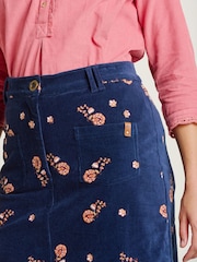 Brakeburn Blue Mini Embroidered Cord Skirt - Image 3 of 4