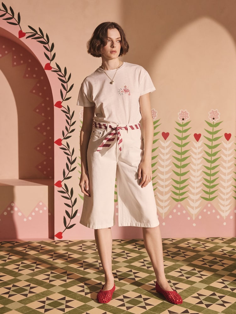 White Sketchbook - Cath Kidston 100% Cotton T-Shirt - Imagen 1 de 7