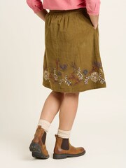 Brakeburn Green Embroidered Cord Skirt - Image 2 of 4