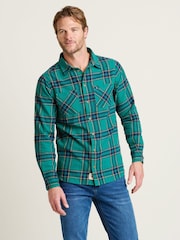 Brakeburn Green 100% Cotton Check Shirt - Image 1 of 4