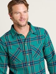 Brakeburn Green 100% Cotton Check Shirt - Image 3 of 4